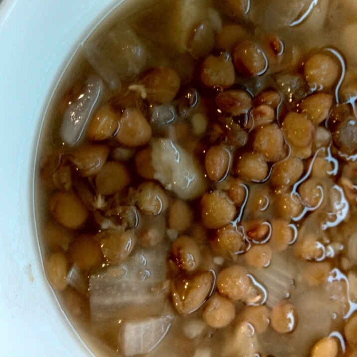 栄養タップリ♪じゃがいもとレンズ豆のスープ